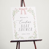 "Dainty Garden" - Baby Shower Welcome Signs in Blush by Paper Raven Co. - In Use