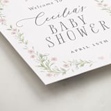 "Dainty Garden" - Baby Shower Welcome Signs in Blush by Paper Raven Co. - Detail