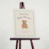 "Antique Teddy Bear" - Baby Shower Welcome Signs in Frost by Becky Nimoy - In Use