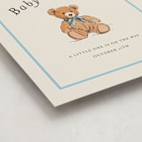 "Antique Teddy Bear" - Baby Shower Welcome Signs in Frost by Becky Nimoy - Detail