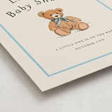 "Antique Teddy Bear" - Baby Shower Welcome Signs in Frost by Becky Nimoy - Detail