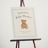 "Antique Teddy Bear" - Baby Shower Welcome Signs in Frost by Becky Nimoy - In Use