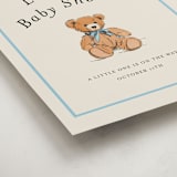 "Antique Teddy Bear" - Baby Shower Welcome Signs in Frost by Becky Nimoy - Detail