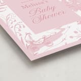 "Baby Toile" - Baby Shower Welcome Signs in Blush by Teju Reval - Detail