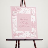 "Baby Toile" - Baby Shower Welcome Signs in Blush by Teju Reval - In Use