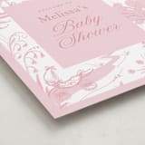 "Baby Toile" - Baby Shower Welcome Signs in Blush by Teju Reval - Detail