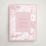 "Baby Toile" - Baby Shower Welcome Signs in Blush by Teju Reval - Front