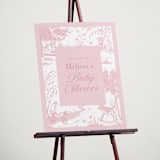 "Baby Toile" - Baby Shower Welcome Signs in Blush by Teju Reval - In Use