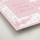 "Baby Toile" - Baby Shower Welcome Signs in Blush by Teju Reval - Detail