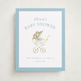 "Pram" - Baby Shower Welcome Signs in Sky by Sarah Knight - Front