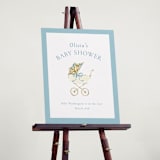 "Pram" - Baby Shower Welcome Signs in Sky by Sarah Knight - In Use