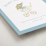 "Pram" - Baby Shower Welcome Signs in Sky by Sarah Knight - Detail