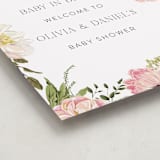 "Timeless Blooms" - Baby Shower Welcome Signs in Peony by Susan Moyal - Detail