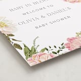 "Timeless Blooms" - Baby Shower Welcome Signs in Peony by Susan Moyal - Detail