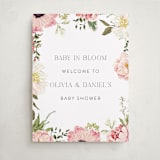 "Timeless Blooms" - Baby Shower Welcome Signs in Peony by Susan Moyal - Front