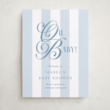 "Oh Boy!" - Baby Shower Welcome Signs in Bluebonnet by Laura Hankins - Front