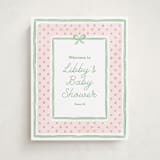 "Polka Dot Frame" - Baby Shower Welcome Signs in Strawberry by Erin German - Front