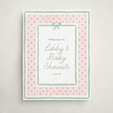 "Polka Dot Frame" - Baby Shower Welcome Signs in Strawberry by Erin German - Front