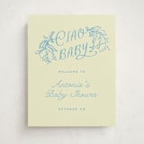 "Ciao Baby" - Baby Shower Welcome Signs in Lemonade by Pati Cascino - Front