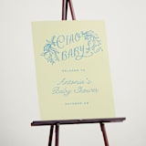 "Ciao Baby" - Baby Shower Welcome Signs in Lemonade by Pati Cascino - In Use