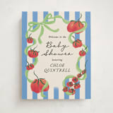 "Petit Pomodoro" - Baby Shower Welcome Signs in Lime by Jackie Crawford - Front