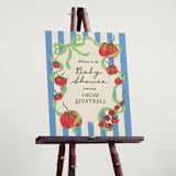 "Petit Pomodoro" - Baby Shower Welcome Signs in Lime by Jackie Crawford - In Use