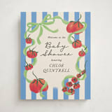"Petit Pomodoro" - Baby Shower Welcome Signs in Lime by Jackie Crawford - Front