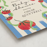 "Petit Pomodoro" - Baby Shower Welcome Signs in Lime by Jackie Crawford - Detail