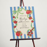 "Petit Pomodoro" - Baby Shower Welcome Signs in Lime by Jackie Crawford - In Use