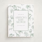 "Safari Toile" - Baby Shower Welcome Signs in Palm by Jenna Holcomb - Front