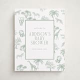 "Safari Toile" - Baby Shower Welcome Signs in Palm by Jenna Holcomb - Front