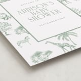 "Safari Toile" - Baby Shower Welcome Signs in Palm by Jenna Holcomb - Detail