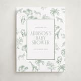 "Safari Toile" - Baby Shower Welcome Signs in Palm by Jenna Holcomb - Front