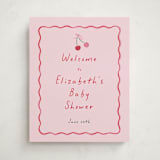 "Cherry Sweet" - Baby Shower Welcome Signs in Cherry Pie by Erin German - Front