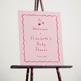 "Cherry Sweet" - Baby Shower Welcome Signs in Cherry Pie by Erin German - In Use