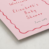 "Cherry Sweet" - Baby Shower Welcome Signs in Cherry Pie by Erin German - Detail