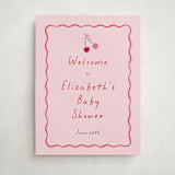 "Cherry Sweet" - Baby Shower Welcome Signs in Cherry Pie by Erin German - Front