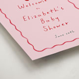 "Cherry Sweet" - Baby Shower Welcome Signs in Cherry Pie by Erin German - Detail