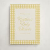 "Scalloped Gingham" - Baby Shower Welcome Signs in Lemonade by Brianne Larsen - Front