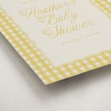 "Scalloped Gingham" - Baby Shower Welcome Signs in Lemonade by Brianne Larsen - Detail