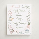 "Locally Grown Sketch" - Baby Shower Welcome Signs in Meadow by Jenna Holcomb - Front