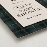 "Wesley" - Baby Shower Welcome Signs in Juniper by Kate Ahn - Detail