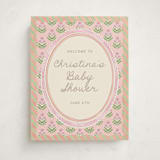 "Botanical maximalism" - Baby Shower Welcome Signs in Poppy by Creo Study - Front