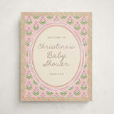 "Botanical maximalism" - Baby Shower Welcome Signs in Poppy by Creo Study - Front