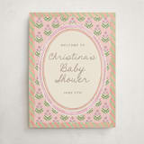 "Botanical maximalism" - Baby Shower Welcome Signs in Poppy by Creo Study - Front