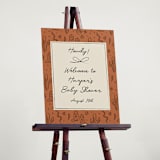 "El Ranchero" - Baby Shower Welcome Signs in Rust by Ani Somi - In Use