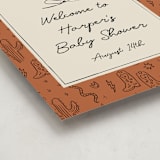 "El Ranchero" - Baby Shower Welcome Signs in Rust by Ani Somi - Detail