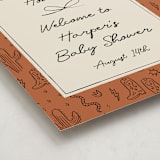 "El Ranchero" - Baby Shower Welcome Signs in Rust by Ani Somi - Detail