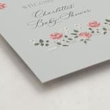 "Parisian Roses" - Baby Shower Welcome Signs in Antique Sky by Ana de Sousa - Detail