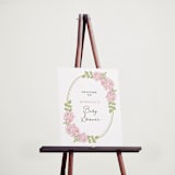 "Garden Rose Doily" - Baby Shower Welcome Signs in Rose by Holton Art and Design - In Use
